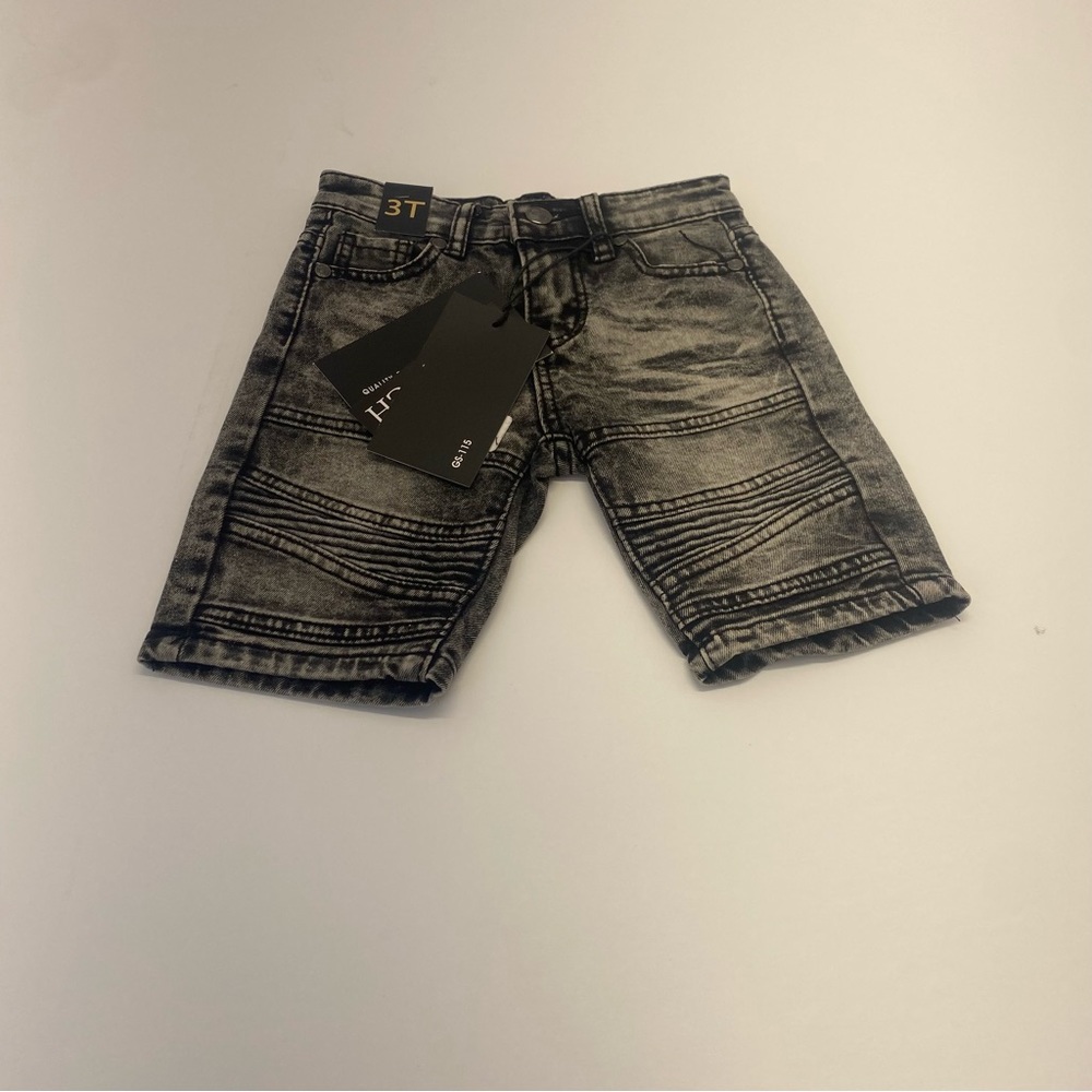 GS-115 Black boy's denim shorts size 3T Black 5 Pocket 3T New - Picture 3 of 15